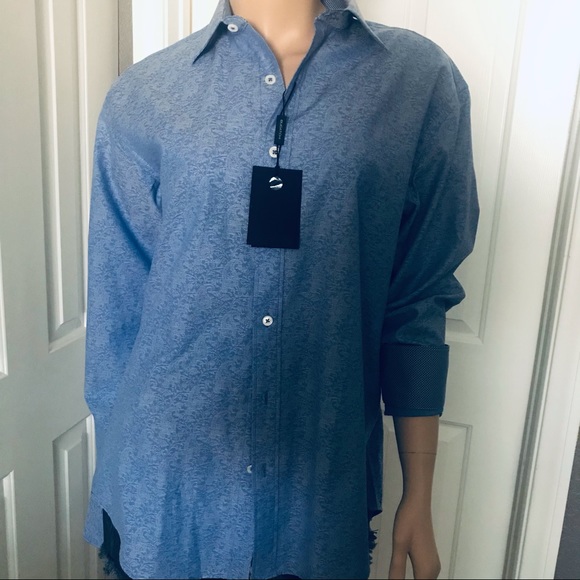 New Bugatchi Floral Tech Long-Sleeve Sport Shirt - Picture 10 of 17